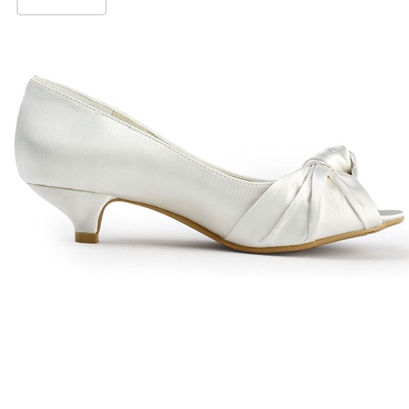 satin kitten heel shoes